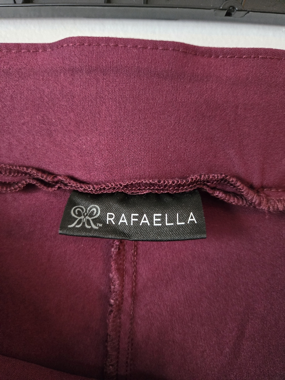 Rafaella Womens Purple Burgundy Ankle Dress Pants Flat Front Office size 10 - Picture 5 of 6
